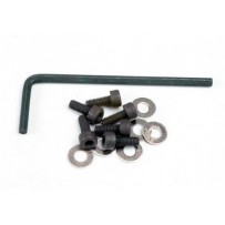 Traxxas Backplate Hex Motor Screws (3x8mm hex cap) w/wrench - 1552