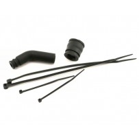 Traxxas Pipe Coupler Black with Exhaust Deflecter and Cable Ties - 5245X
