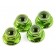 Traxxas 4mm Aluminum Flanged Serrated Nuts (Green) - 1747G